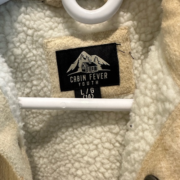 Women's Beige Plaid Jean Jacket - Picture 2 of 7